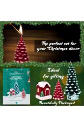 Deco Express Christmas Candles Set 3 Pcs Christmas House Gift Xmas Décor - thumbnail 6