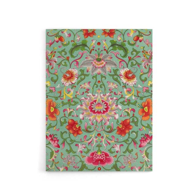 "Artery8 Owen Jones Colorful Chinese Floral Pattern Canvas Wall Art Print - Size: W12"" x H16""" - image 1