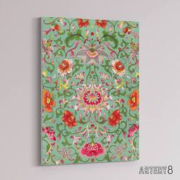 "Artery8 Owen Jones Colorful Chinese Floral Pattern Canvas Wall Art Print - Size: W12"" x H16""" - thumbnail 2