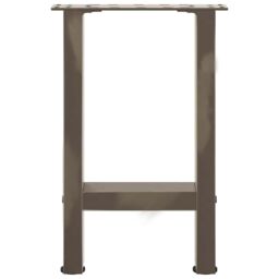 Berkfield Home Coffee Table Legs Natural Steel 2 pcs 38x(42-43) cm Steel in Grey - thumbnail 5