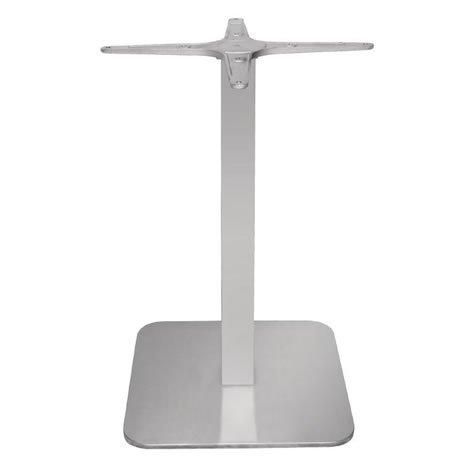 netfurniture Tablone Table Base Square Stainless Steel in Silver