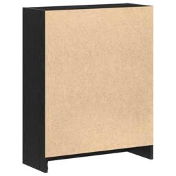 Berkfield Home Decorative Book Cabinet Black 60x24x76 cm Engineered Wood - Size: 60 x 24 x 76 cm - thumbnail 7