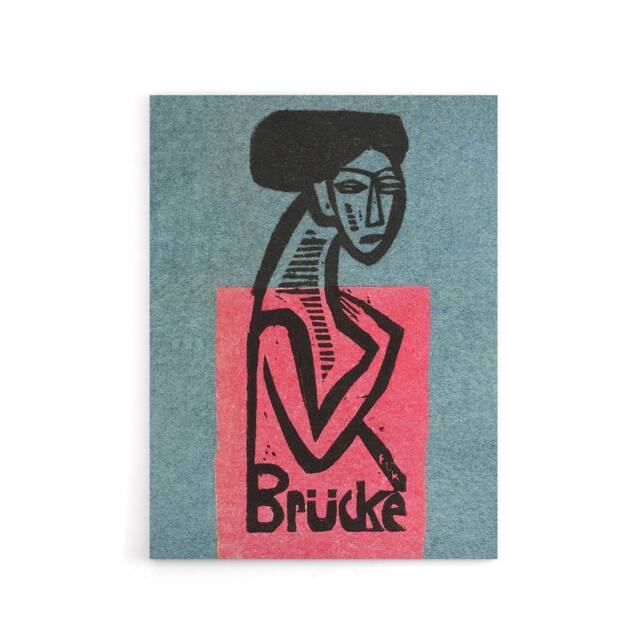 "Artery8 Die Brucke Artist Group Exhibition Kirchner Canvas Wall Art in Blue - Size: W18"" x H24""" - image 1