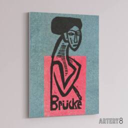 "Artery8 Die Brucke Artist Group Exhibition Kirchner Canvas Wall Art in Blue - Size: W18"" x H24""" - thumbnail 2