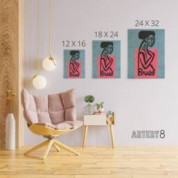 "Artery8 Die Brucke Artist Group Exhibition Kirchner Canvas Wall Art in Blue - Size: W18"" x H24""" - thumbnail 4