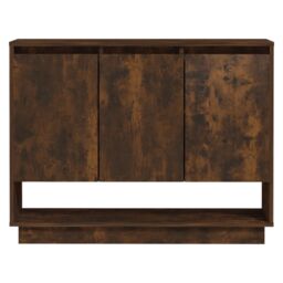 Berkfield Home Sideboard Smoked Oak 97x31x75 cm Engineered Wood in Brown - Size: 97 x 31 x 75 cm - thumbnail 5