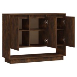 Berkfield Home Sideboard Smoked Oak 97x31x75 cm Engineered Wood in Brown - Size: 97 x 31 x 75 cm - thumbnail 6