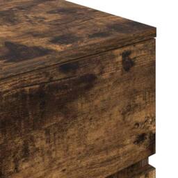 Berkfield Home Bedside Cabinet with 3 Drawers Smoked Oak 39x35x65 cm in Brown - Size: 39 x 35 x 65 cm - thumbnail 9