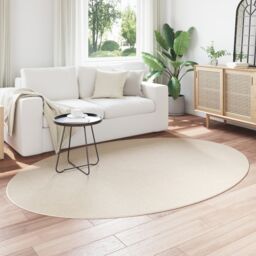 Berkfield Home HUARTE' Beige Rug 160x230 cm Oval - Size: Medium - thumbnail 3