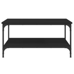 Berkfield Home Coffee Table Black 80x80x40 cm Engineered Wood - Size: 80 x 80 x 40 cm - thumbnail 4