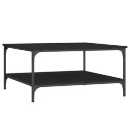 Berkfield Home Coffee Table Black 80x80x40 cm Engineered Wood - Size: 80 x 80 x 40 cm - thumbnail 6
