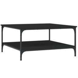 Berkfield Home Coffee Table Black 80x80x40 cm Engineered Wood - Size: 80 x 80 x 40 cm - thumbnail 2
