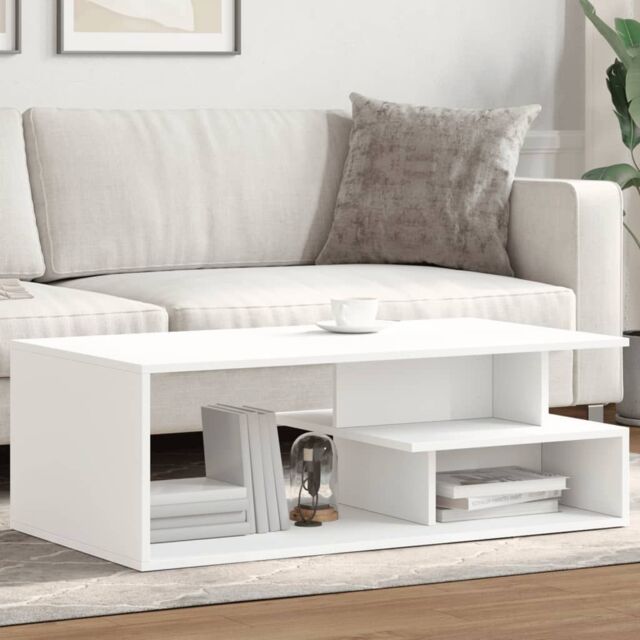 Berkfield Home Coffee Table White 102x55x35 cm Engineered Wood - Size: 102 x 55 x 35 cm - image 1
