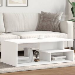 Berkfield Home Coffee Table White 102x55x35 cm Engineered Wood - Size: 102 x 55 x 35 cm - thumbnail 1