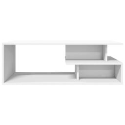 Berkfield Home Coffee Table White 102x55x35 cm Engineered Wood - Size: 102 x 55 x 35 cm - thumbnail 4