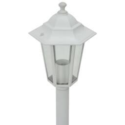 Berkfield Home Garden Post Lights 6 pcs E27 110 cm Aluminium White - thumbnail 4