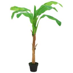 Berkfield Home Artificial Banana Tree with Pot 180 cm Green - thumbnail 1