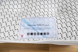 UK Bed Furniture Supreme 2500 Pocket Mattress in White - Size: Single - thumbnail 4