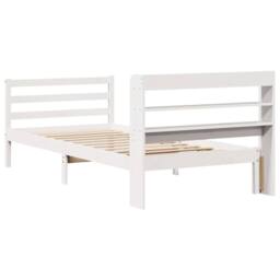 Berkfield Home Beautiful Bed Frame with Headboard without Mattress White 90x200 cm - thumbnail 6