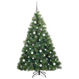 Berkfield Home Artificial Christmas Tree with 300 LEDs Green 180 cm PE & PVC - thumbnail 5