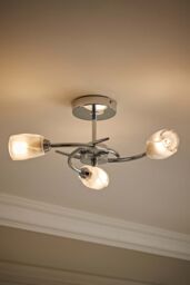 ValueLights Mia Pair of 3 Way Silver Ceiling Bar Light - thumbnail 2