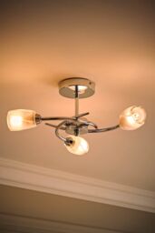 ValueLights Mia Pair of 3 Way Silver Ceiling Bar Light - thumbnail 3