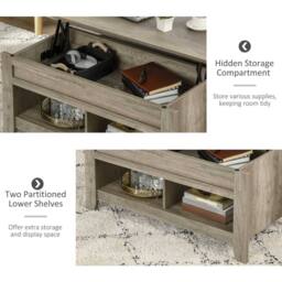 STILVORA Coffee Table with Lift Top & Hidden Storage, Oak in Light Oak - thumbnail 5