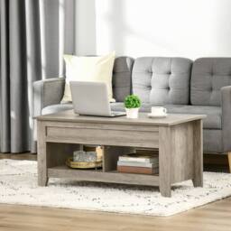 STILVORA Coffee Table with Lift Top & Hidden Storage, Oak in Light Oak - thumbnail 2
