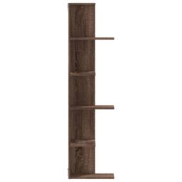 Berkfield Home Wall Corner Shelf Brown Oak 36.5x36.5x140 cm Engineered Wood - thumbnail 5
