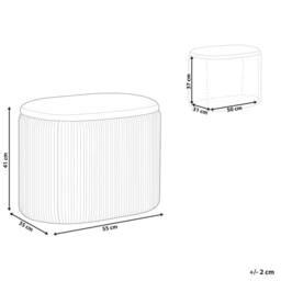 Wyld and Coco Pink Velvet Storage Pouffe - thumbnail 4