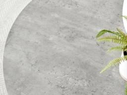 FurnitureboxUK Novara Grey Concrete Effect Black Leg 120cm Round Dining Table & 4 Halley Chairs in Cream - thumbnail 4