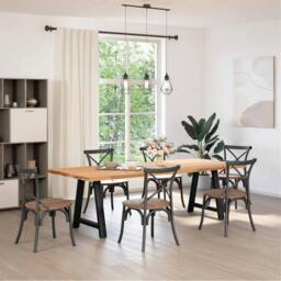 Berkfield Home Modern Coffee Table Legs A-Shaped 2 pcs Black¬†80x(72-73) cm Steel in Black - thumbnail 3