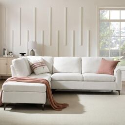 Home Detail Alyssum Left-Hand Corner Sofa in White - Size: 4 Person - thumbnail 2