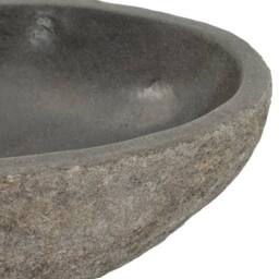 Berkfield Home Basin River Stone Oval (29-38)x(24-31) cm in Black - thumbnail 5
