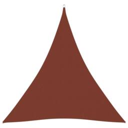 Berkfield Home Sunshade Sail Oxford Fabric Triangular 4.5x4.5x4.5 m Terracotta in Brown - thumbnail 1