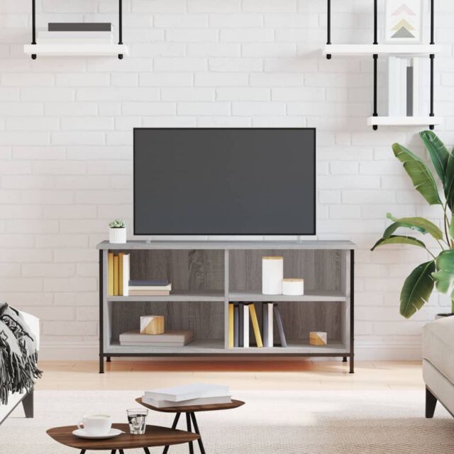 Berkfield Home TV Cabinet Grey Sonoma 100x40x50 cm Engineered Wood - Size: 100 x 40 x 50 cm - image 1