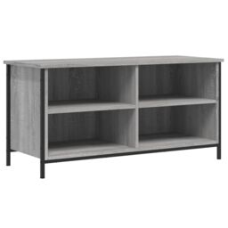 Berkfield Home TV Cabinet Grey Sonoma 100x40x50 cm Engineered Wood - Size: 100 x 40 x 50 cm - thumbnail 2