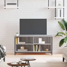 Berkfield Home TV Cabinet Grey Sonoma 100x40x50 cm Engineered Wood - Size: 100 x 40 x 50 cm