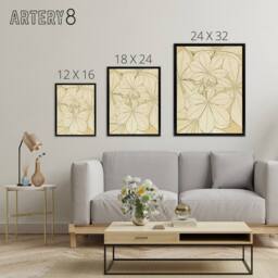 "Artery8 Leaves From Nature No 1 Botanical Jones Vintage Framed Canvas Wall Art in Beige - Size: W12"" x H16""" - thumbnail 4