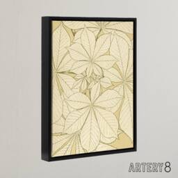"Artery8 Leaves From Nature No 1 Botanical Jones Vintage Framed Canvas Wall Art in Beige - Size: W12"" x H16""" - thumbnail 2