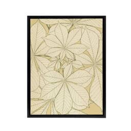"Artery8 Leaves From Nature No 1 Botanical Jones Vintage Framed Canvas Wall Art in Beige - Size: W12"" x H16""" - thumbnail 1