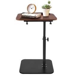 FORGEVIO C Shaped Side Table, 45-80cm Height Adjustable 32 cm x 43 in Brown - thumbnail 6