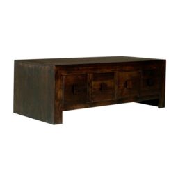 Jaipur Furniture Ltd 8 Draw Coffee Table - Mango Wood - L55 x W118 x H40 cm - Dark Finish in Brown - thumbnail 4