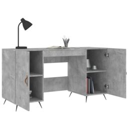 Berkfield Home Desk Concrete Grey 140x50x75 cm Engineered Wood - Size: 140 x 50 x 75 cm - thumbnail 4