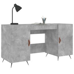 Berkfield Home Desk Concrete Grey 140x50x75 cm Engineered Wood - Size: 140 x 50 x 75 cm - thumbnail 3