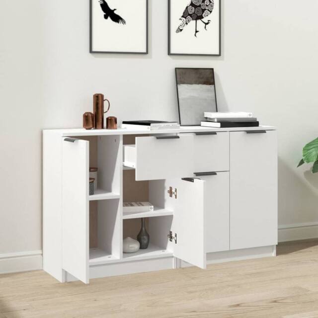 Berkfield Home Sideboards 2 pcs White 60x30x70 cm Engineered Wood - Size: 60 x 30 x 70 cm - image 1