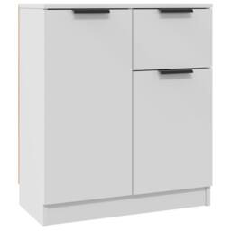 Berkfield Home Sideboards 2 pcs White 60x30x70 cm Engineered Wood - Size: 60 x 30 x 70 cm - thumbnail 6
