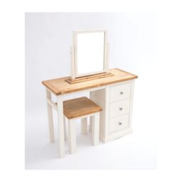 Cabinet Bits Castelli 3 Drawer Dressing Table Set Chrome Knob in Off-White - thumbnail 3