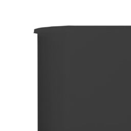 Berkfield Home 5-panel Wind Screen Fabric 600x80 cm Anthracite in Black - thumbnail 4