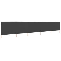 Berkfield Home 5-panel Wind Screen Fabric 600x80 cm Anthracite in Black - thumbnail 2